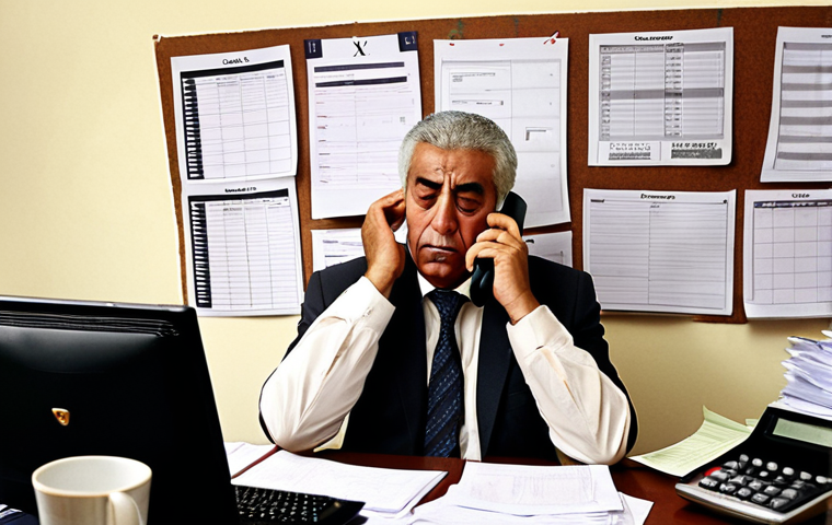 **

Prompt: A cluttered desk overflowing with paperwork, representing bureaucracy in Portugal. A frustrated person is on the phone, surrounded by "Modelo X" forms (use a generic form name common in Portugal), with a photo of António Costa subtly in the background. The overall mood should be one of exasperation and overwhelming administrative hurdles.

**