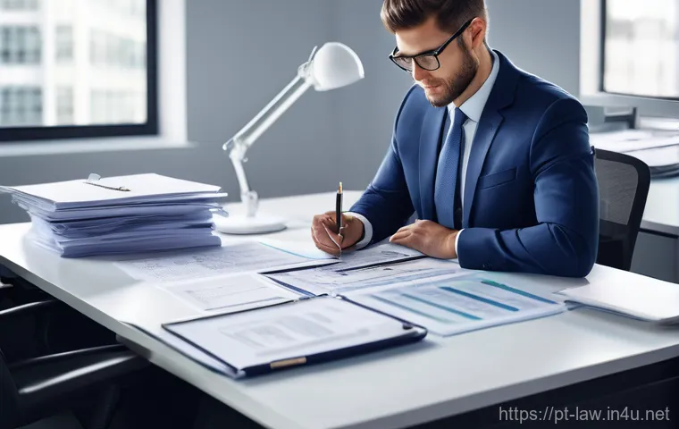 상법상 회사의 해산과 청산 - **Prompt 1: "A determined entrepreneur, mid-30s to 40s, dressed in smart casual business attire, sta...