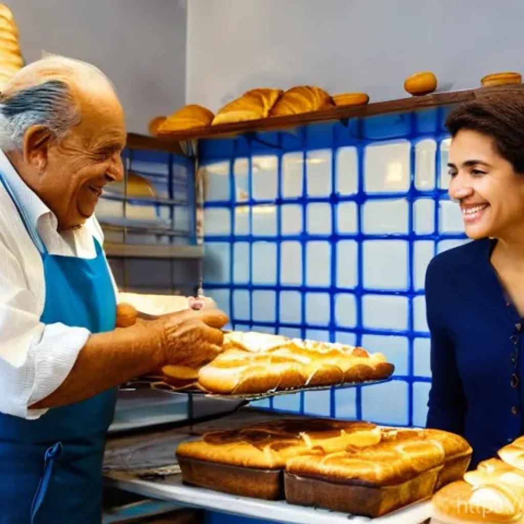 상법상 영업양도와 법적 효력 - **Prompt 1: Symbolic Handover of a Traditional Portuguese Bakery**
    "A heartwarming scene inside ...