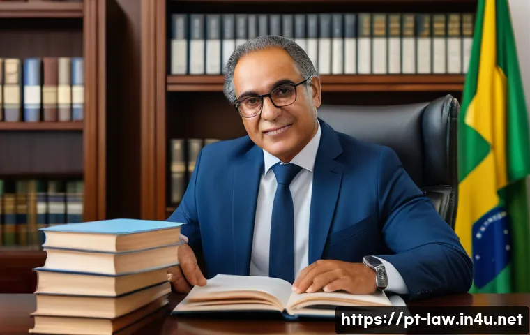 행정법상 국가배상청구 요건 - A professional Brazilian legal office interior, showcasing a focused lawyer advising a middle-aged c...