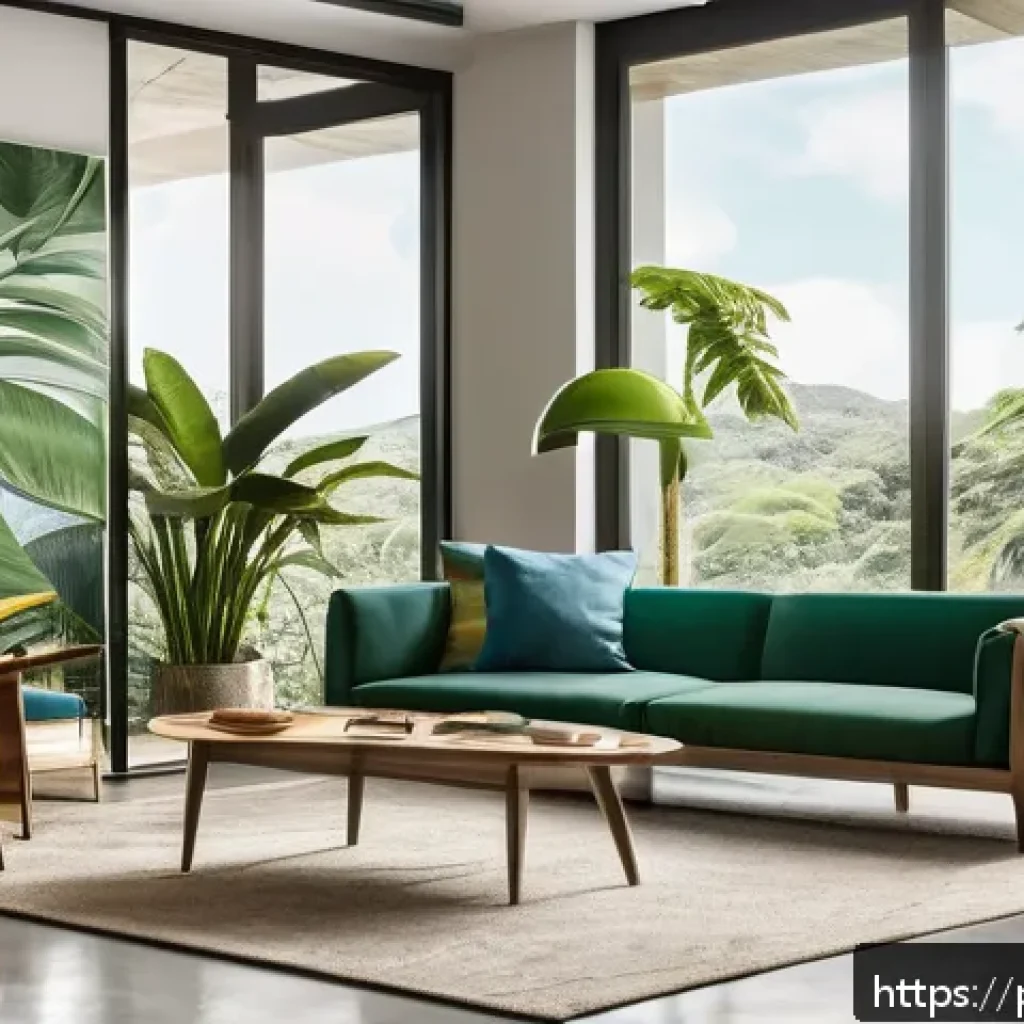 지적재산권법상 디자인권과 실용신안권 - A modern Brazilian design studio interior showcasing a sleek furniture collection with unique shapes...